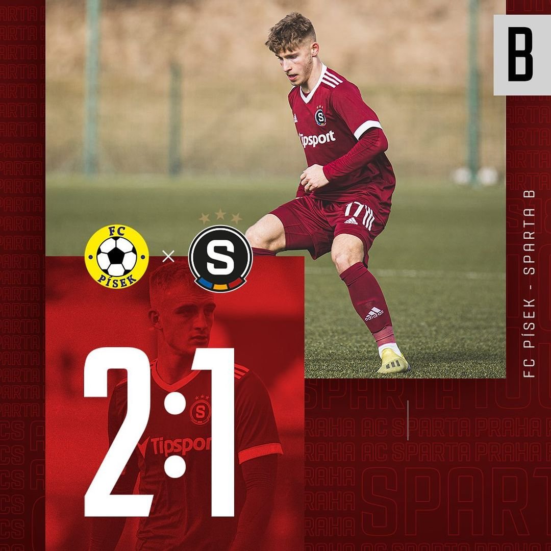 ?️-TÝM | ⏰ KONEC

Béčko podlehlo FC Písek. Za Spartu se trefil ve 36.minutě Tvaroh.
#acspartaB